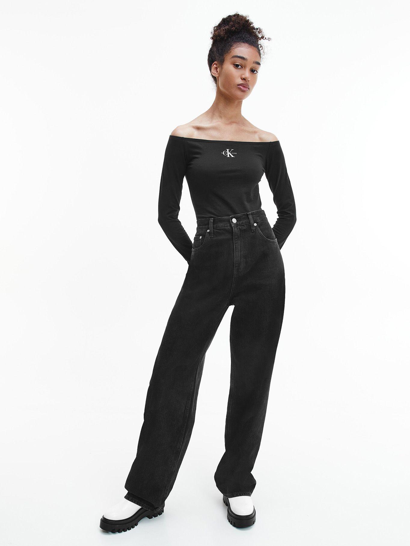 Blusa Micro Monogram Negro Calvin Klein-1