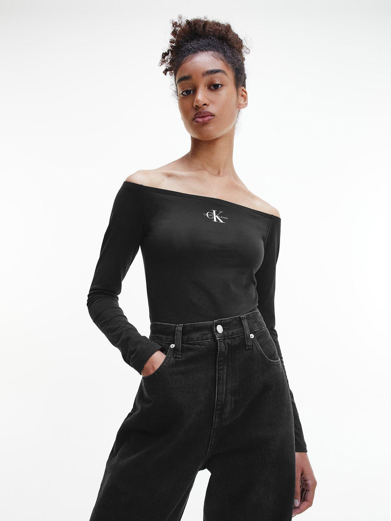 Blusa Micro Monogram Negro Calvin Klein-0