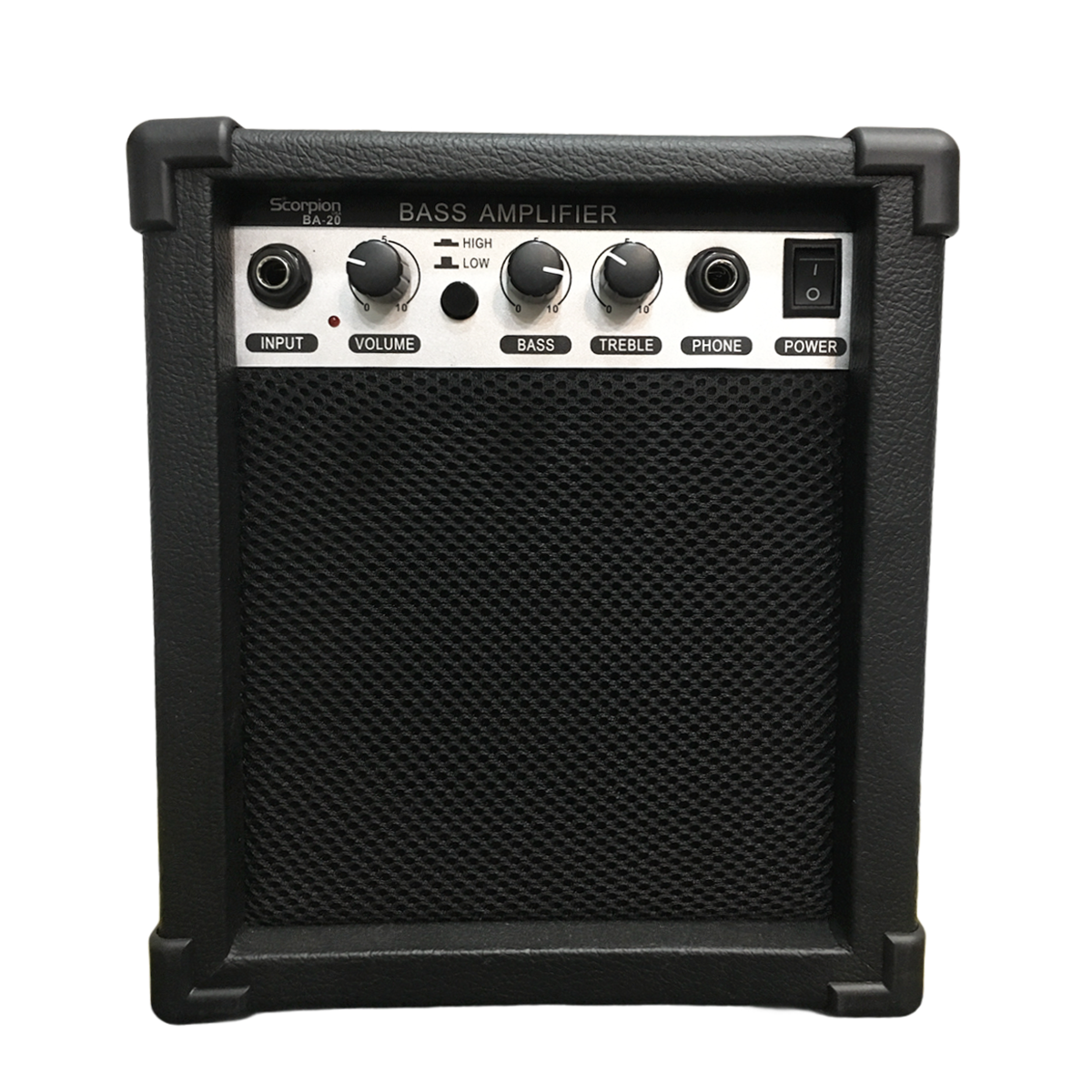 Bajo Eléctrico Scorpion PSB-200 Negro + Amplificador 10Watts-2