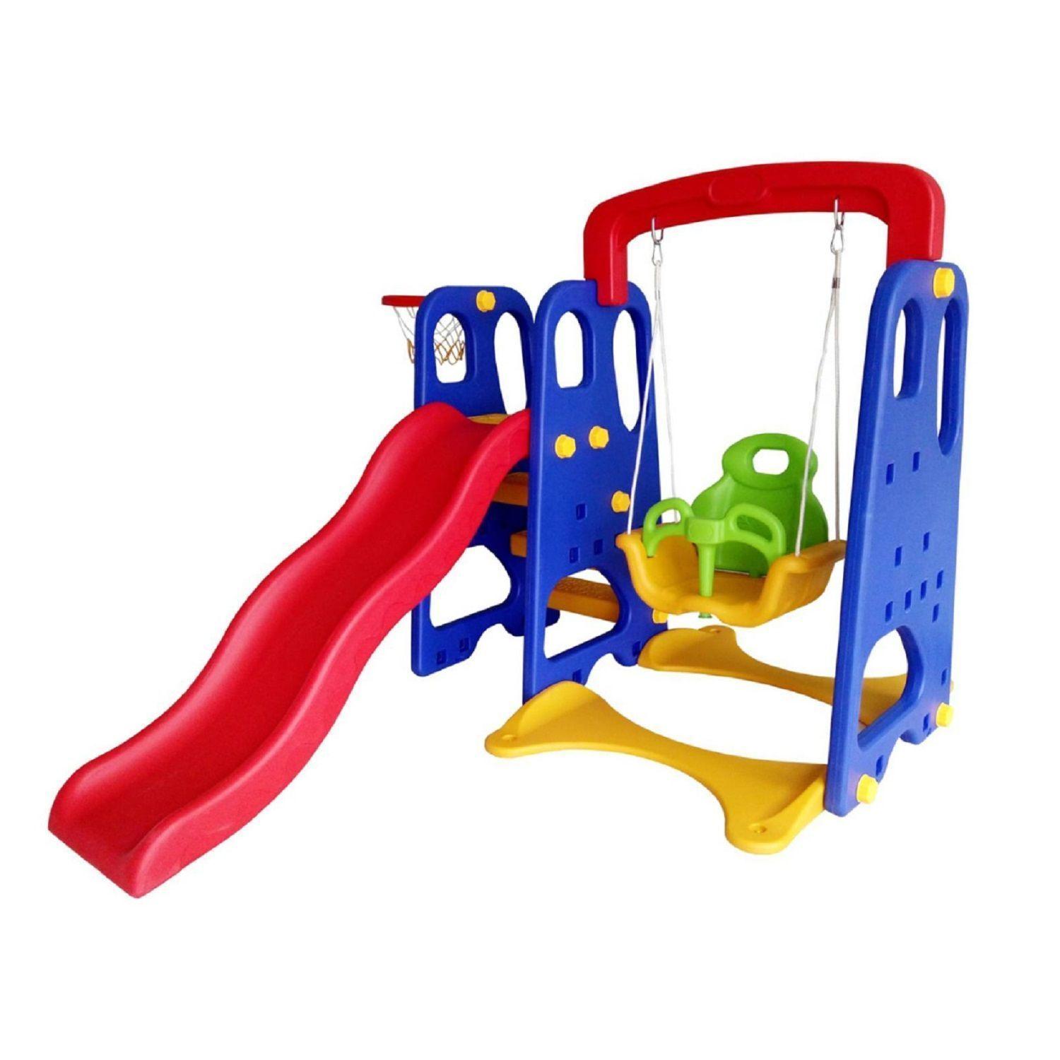 Centro de Juegos 3-1 Resbalin+Columpio+Aro Basket-0
