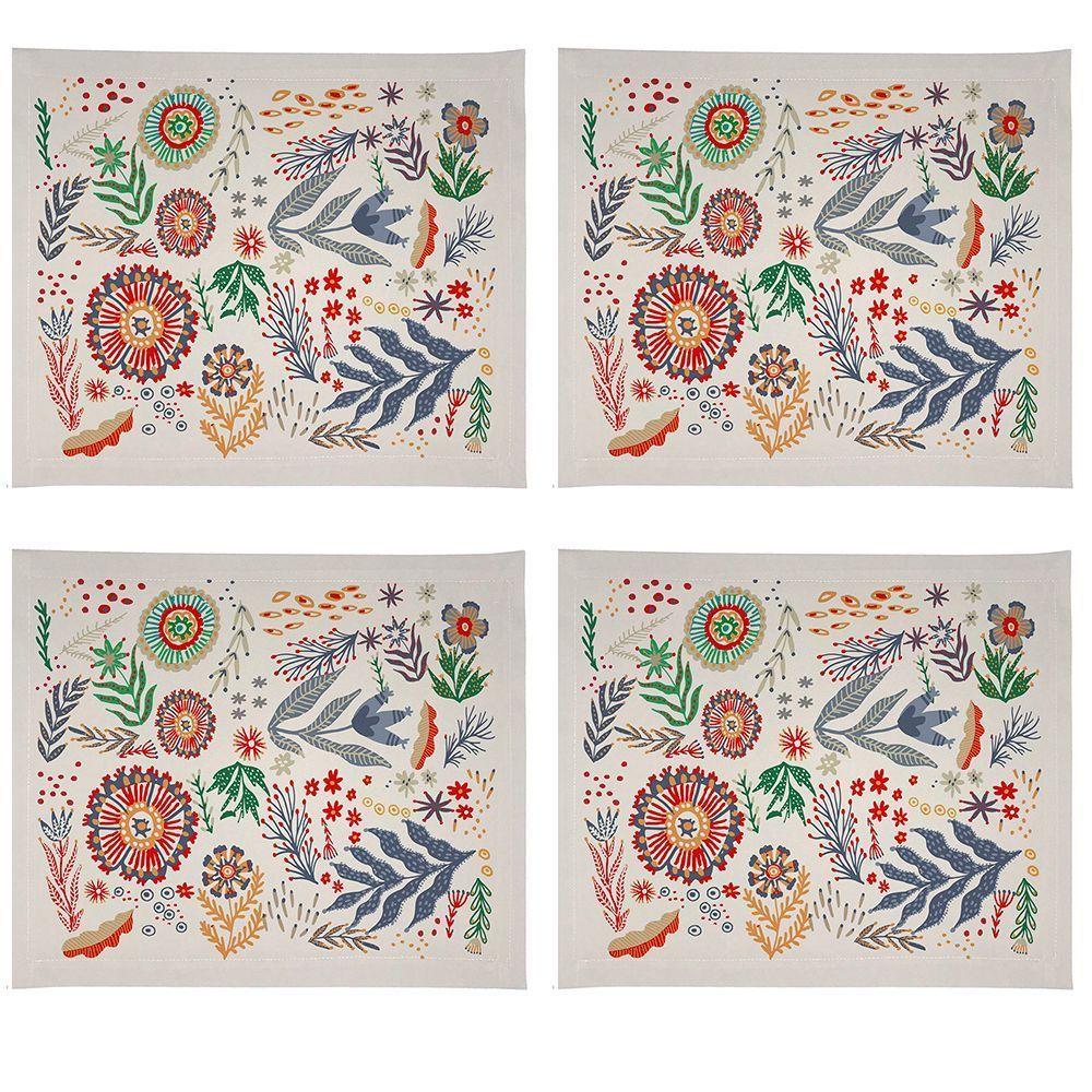 Set  Individuales Impermeables Color Folk-1