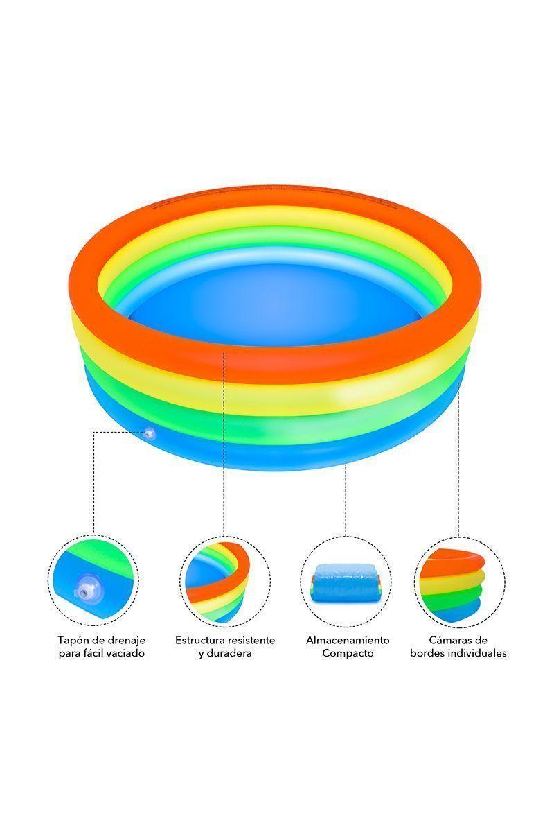 Piscina Inflable Colores Neón 386 L 150 x 40 cm-3