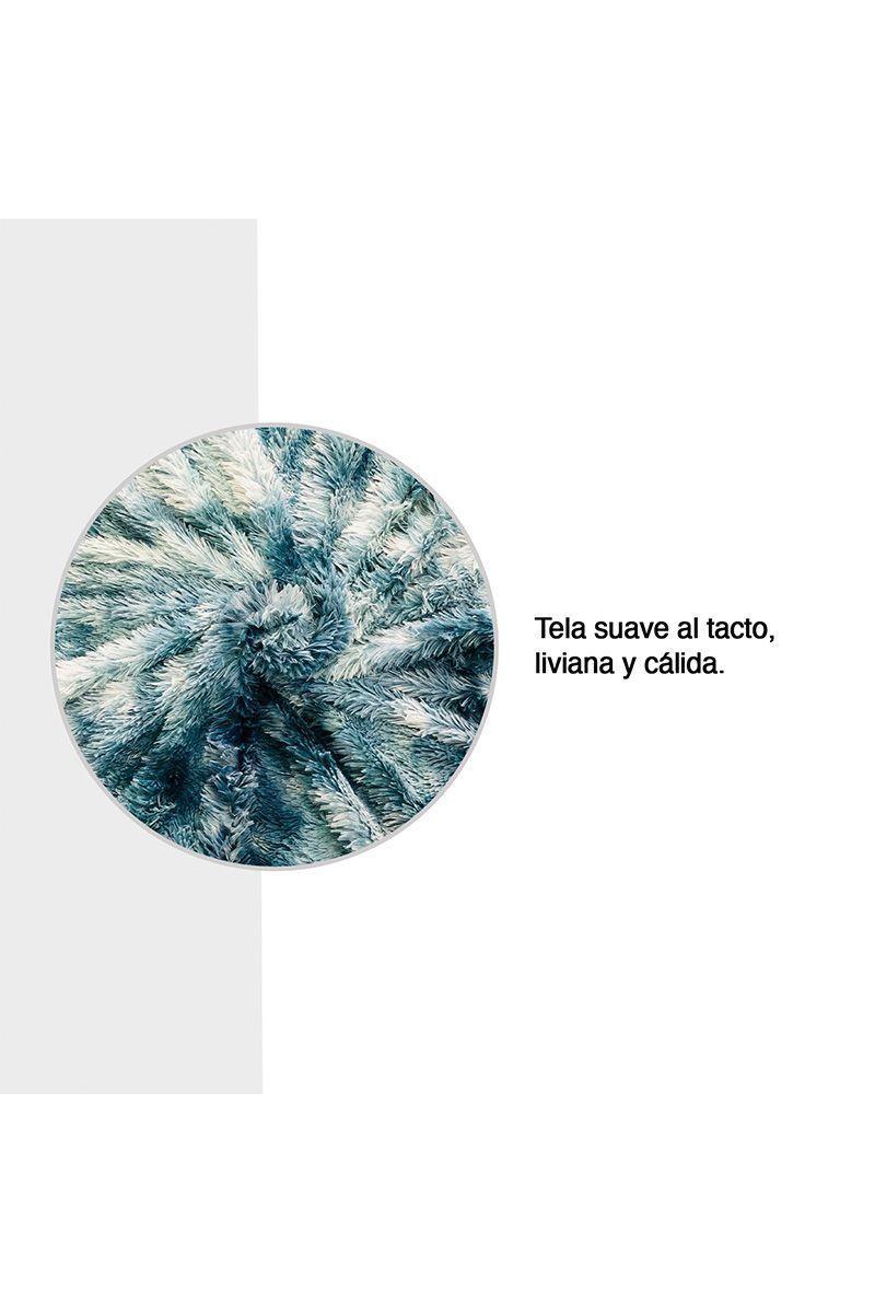 Manta Frazada Sherpa Tye Die Turquesa-3