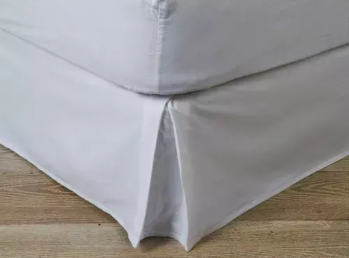 Faldon para cama King 2.5 plazas Blanco-1