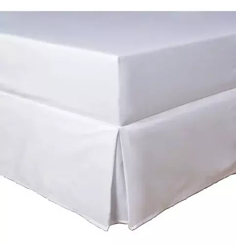 Faldon para cama King 2.5 plazas Blanco-0
