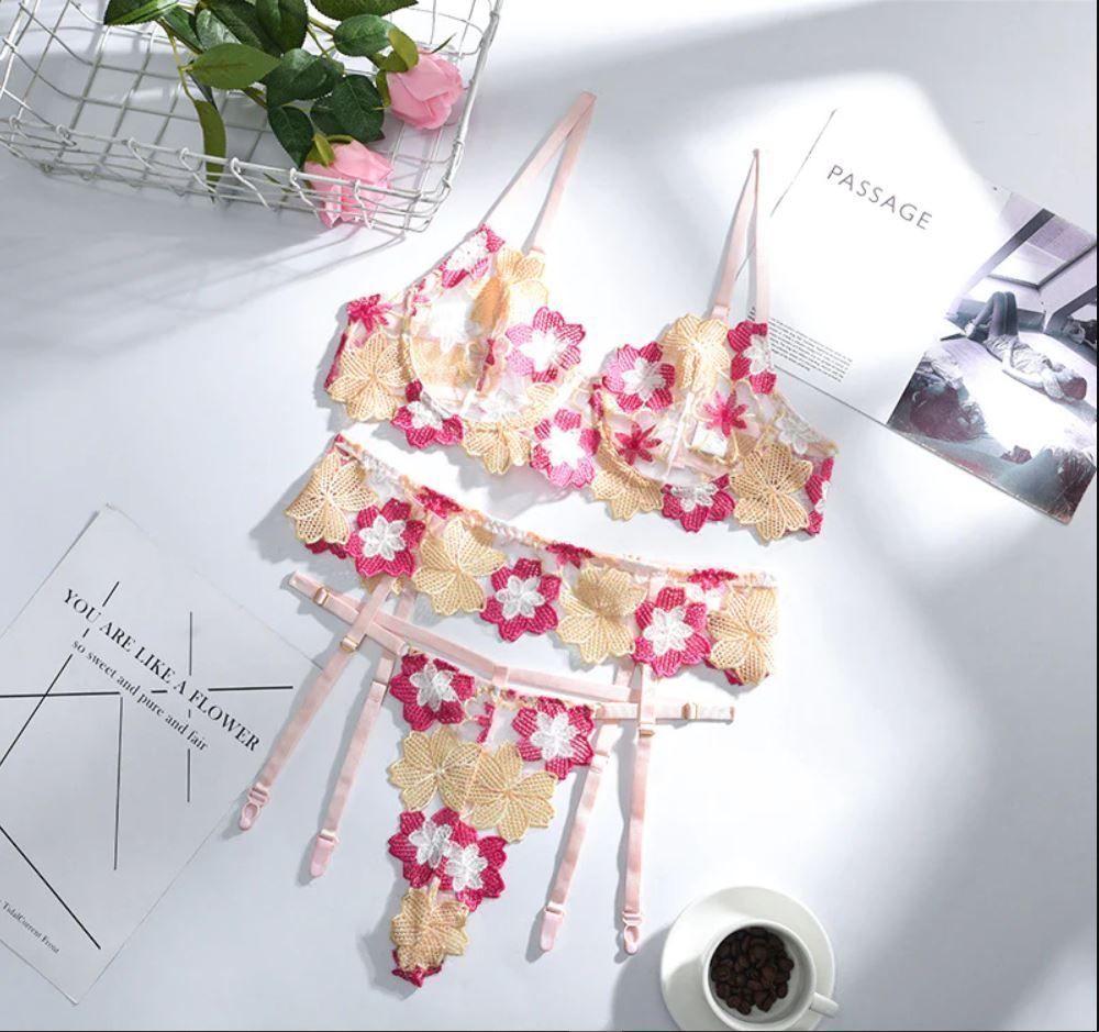 Conjunto Sexy 3 piezas Flo White-1