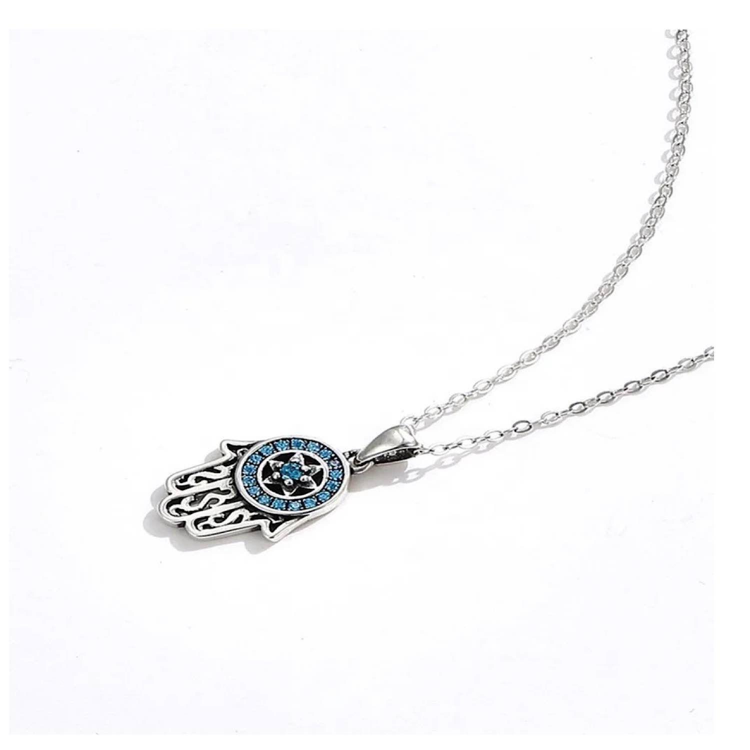 Collar De Plata 925 Con Forma De Manito-1