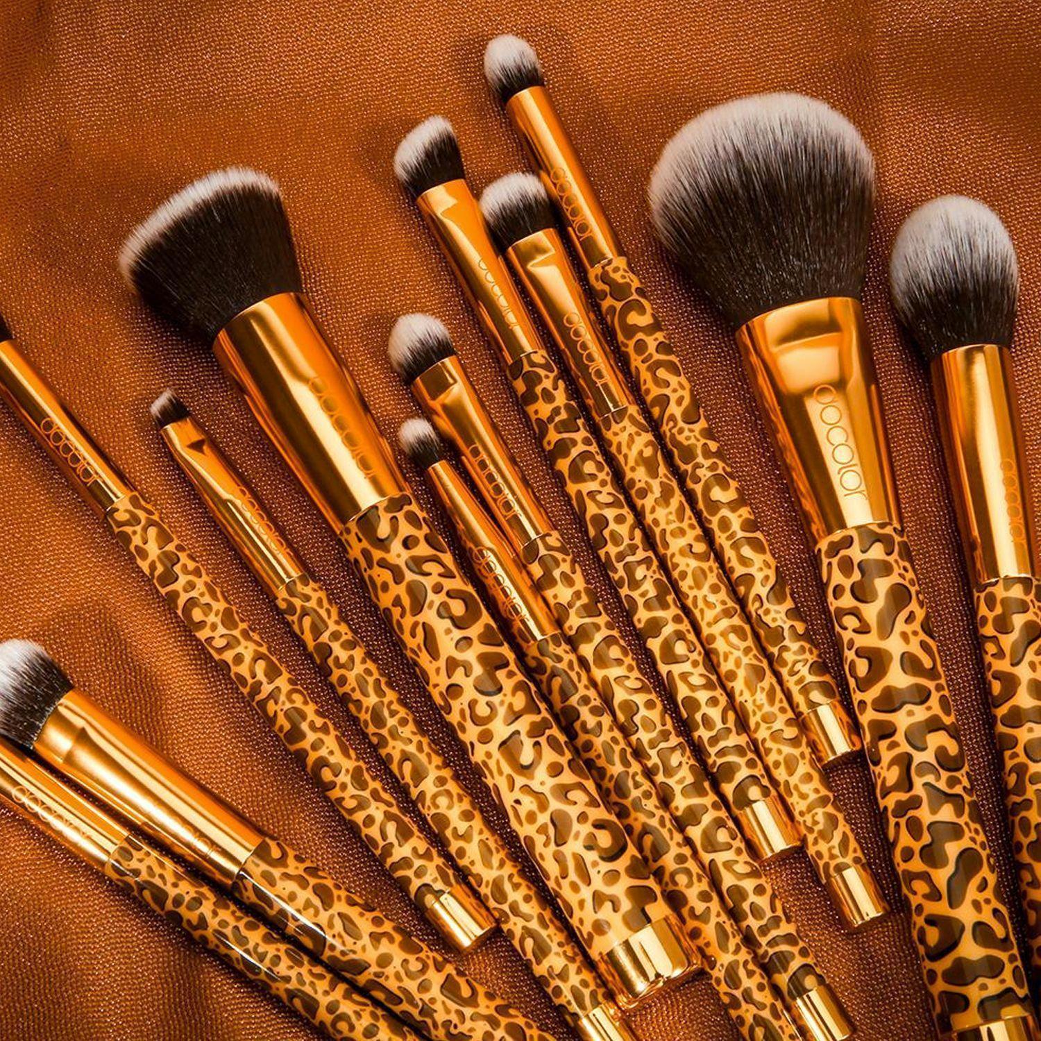 Set 12 Brochas Maquillaje Profesionales Animal Print Docolor-3