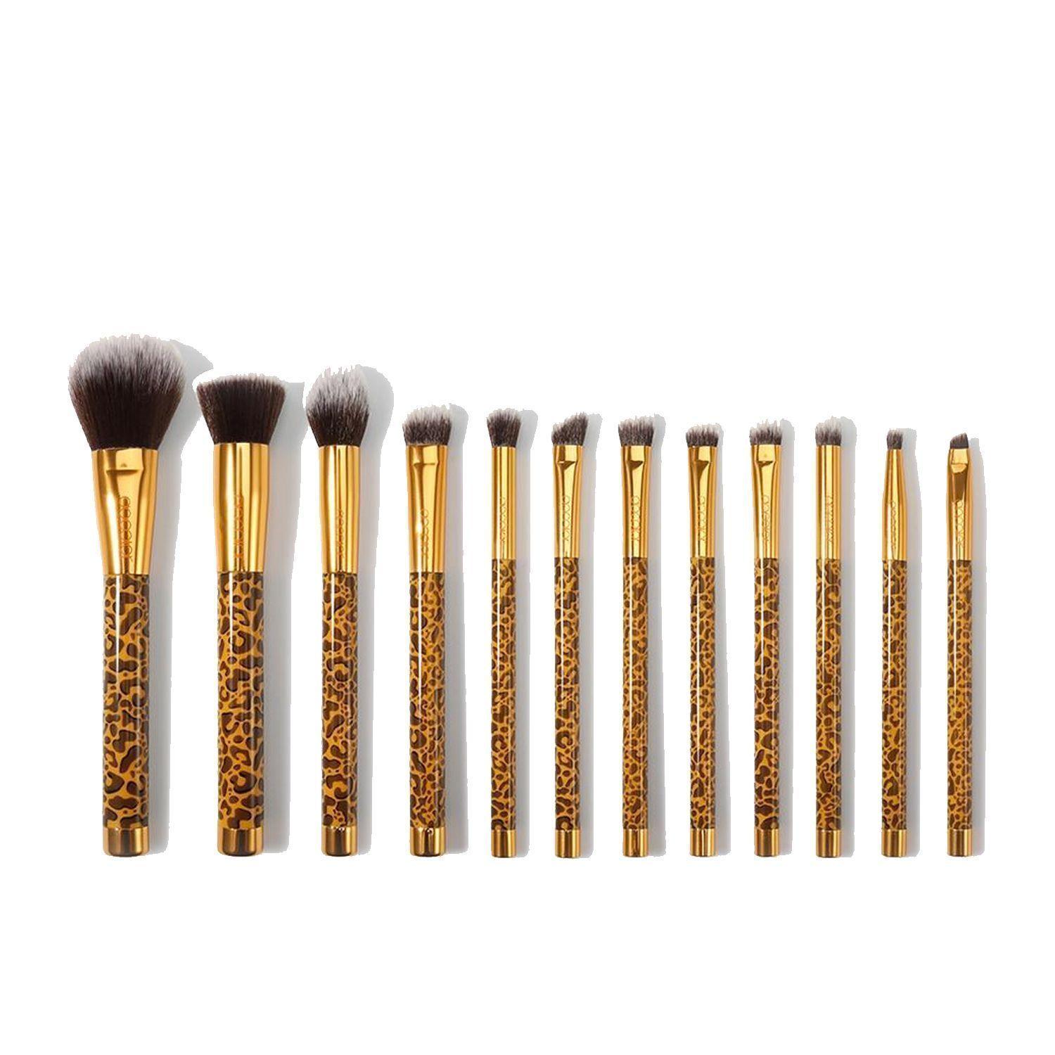 Set 12 Brochas Maquillaje Profesionales Animal Print Docolor-2