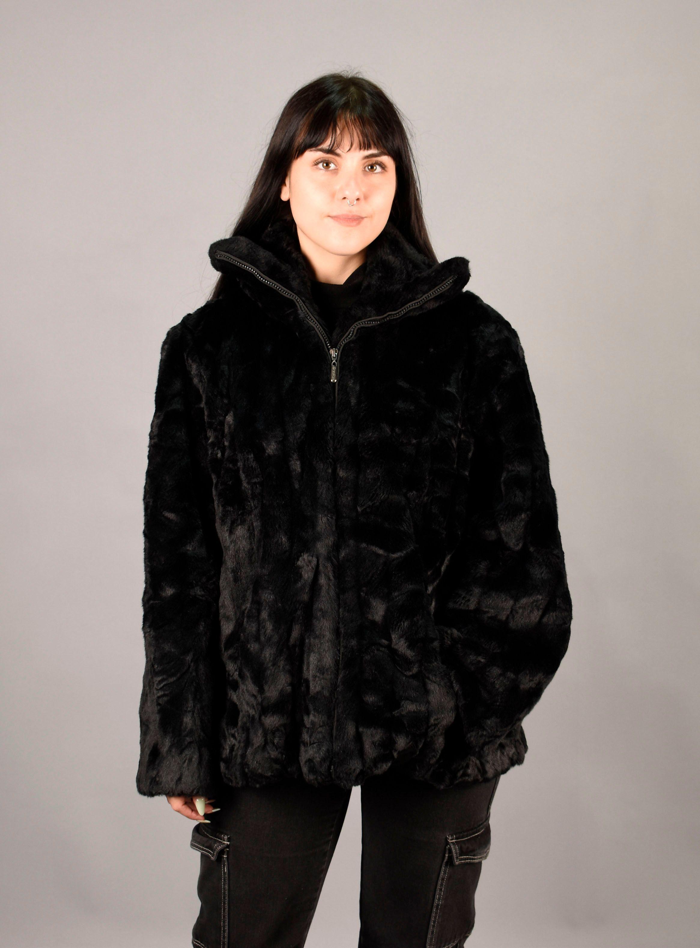 Chaqueta Mujer Poliéster Negro XXL-0