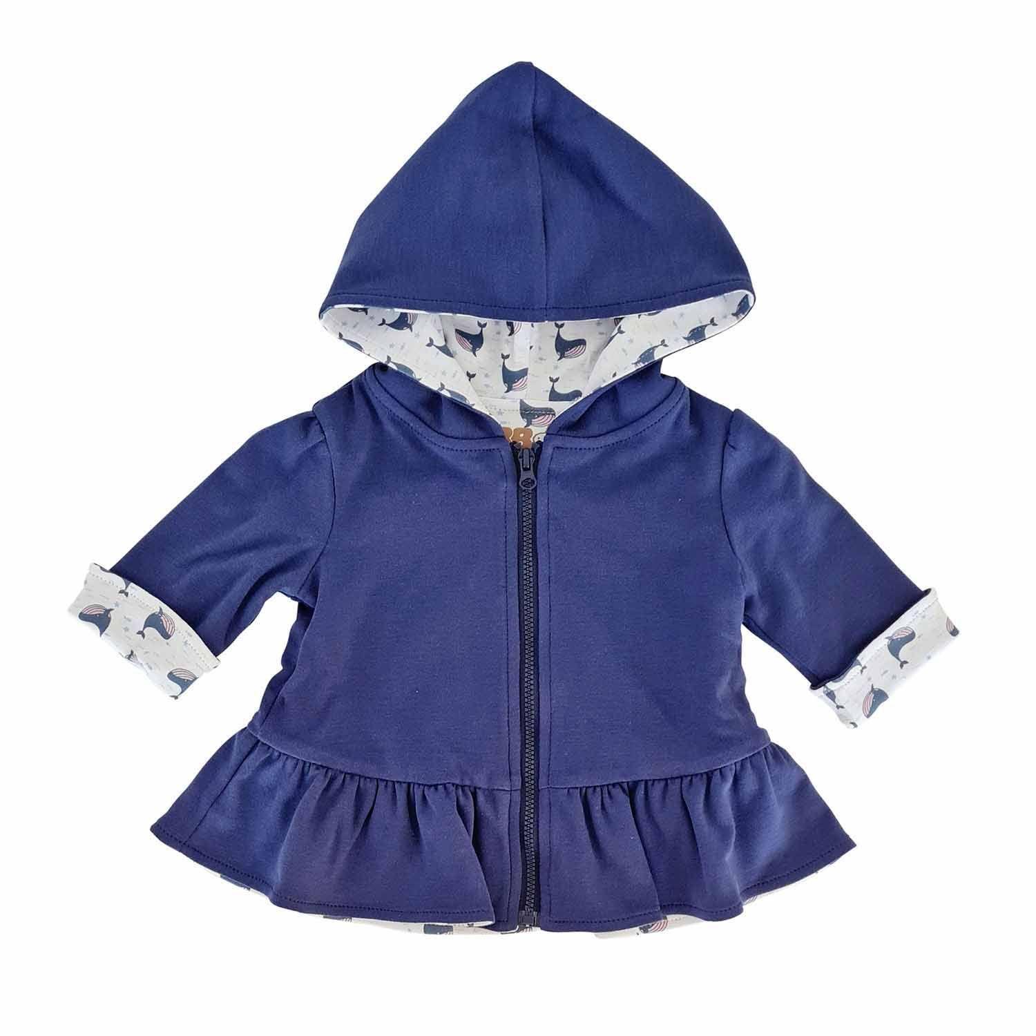 CASACA REVERSIBLE AZUL BALLENA 3-6 MESES-0