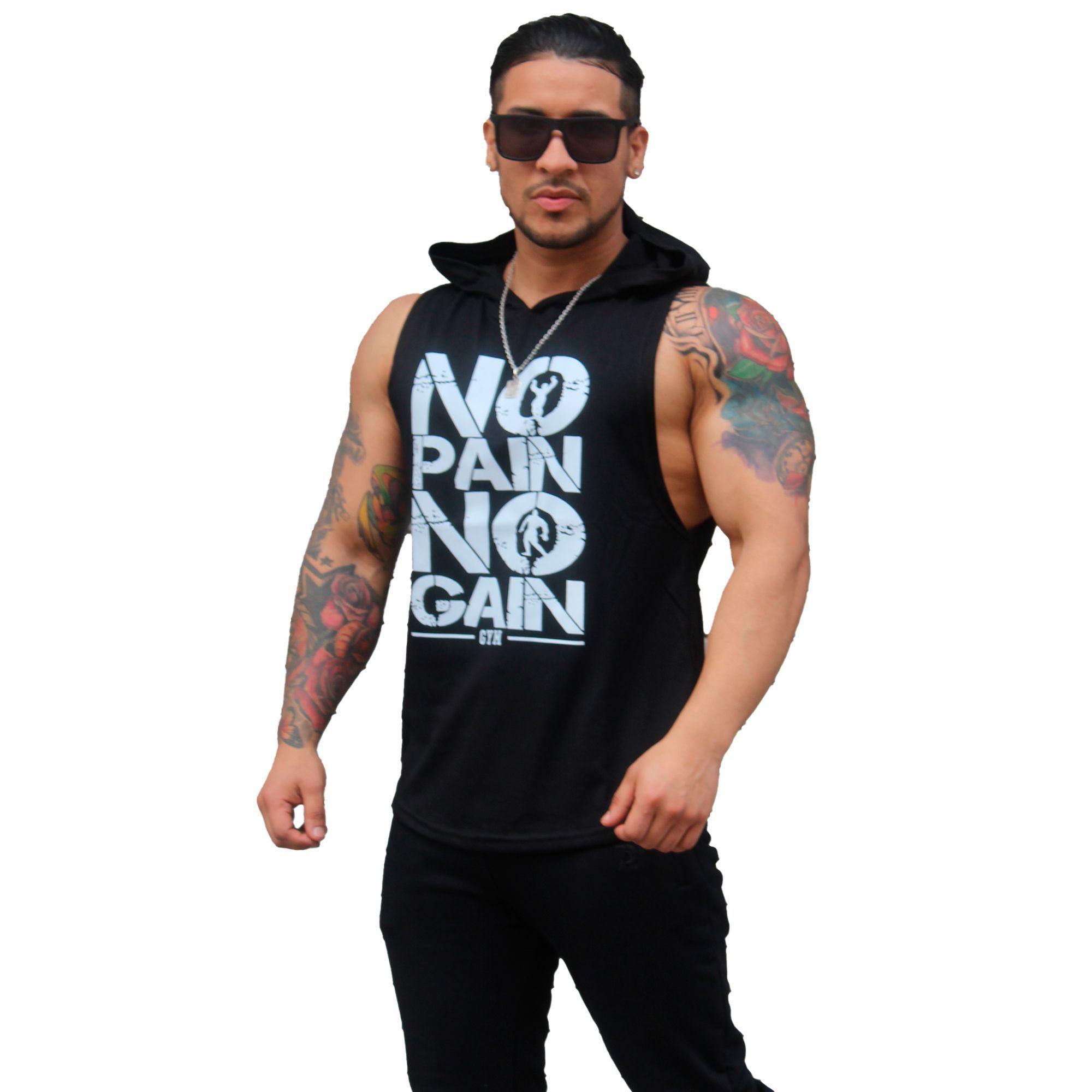 Polera Musculosa Con Capucha Nopain Nogain-1