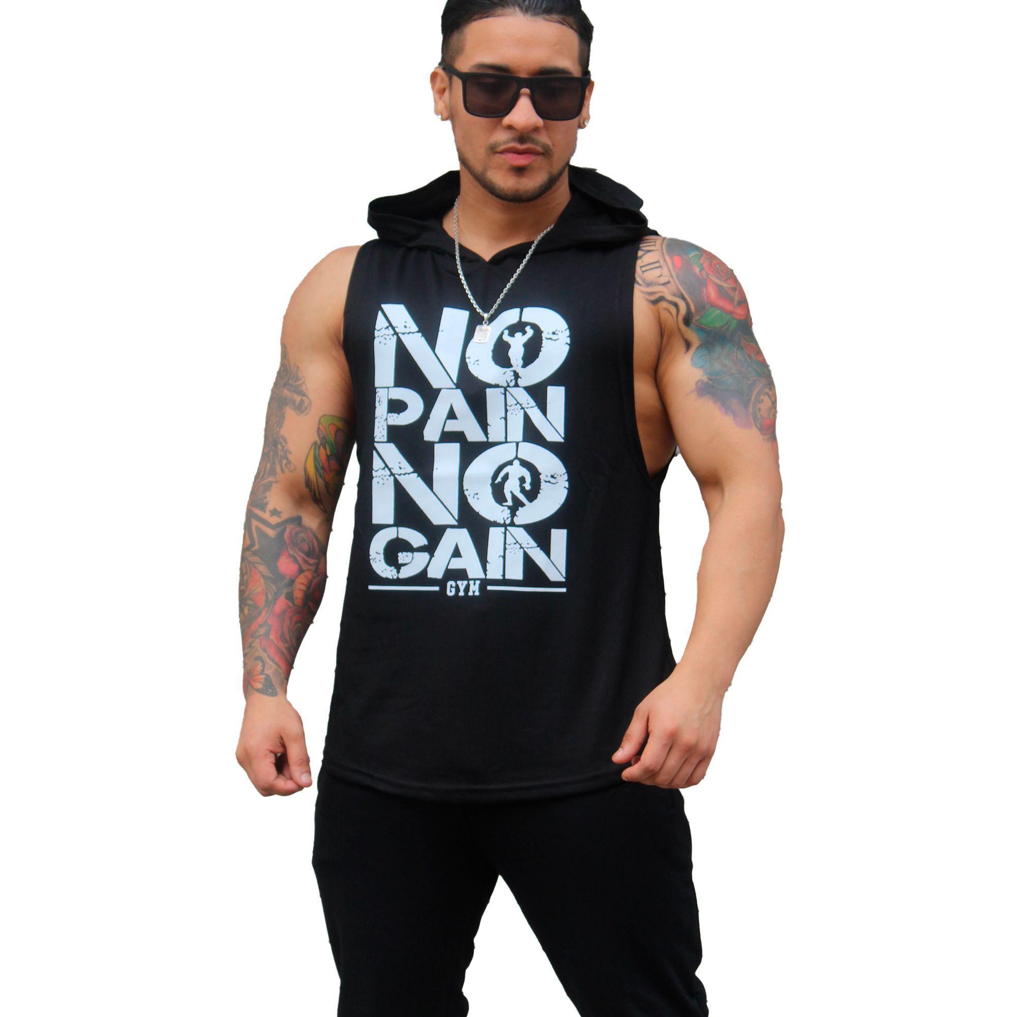 Polera Musculosa Con Capucha Nopain Nogain-0
