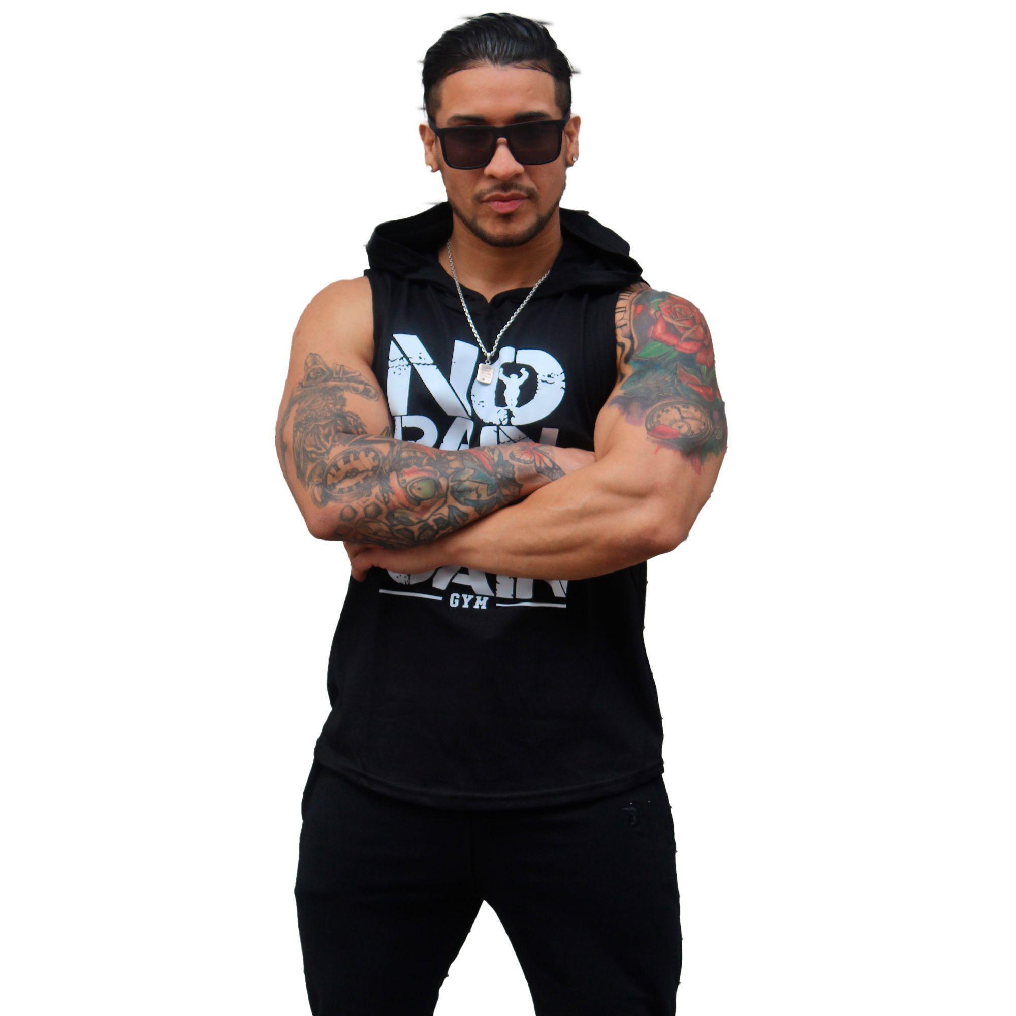 Polera Musculosa Con Capucha Nopain Nogain-2
