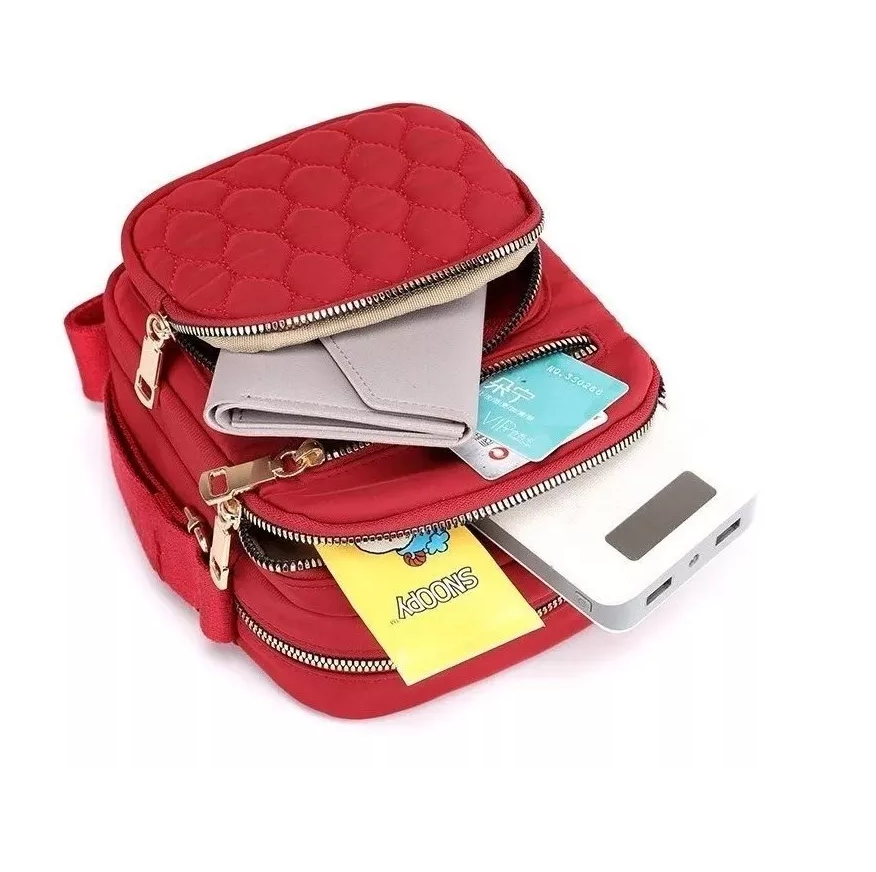 Bolso Bandolera Crossbody Elegante Rojo-3