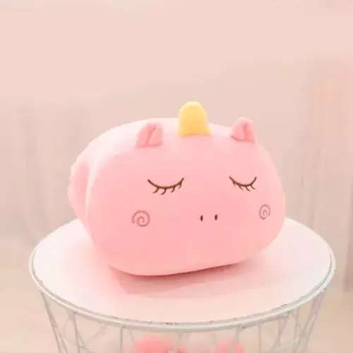 Almohada Guatero Peluche Calentador De Manos Unicornio-1