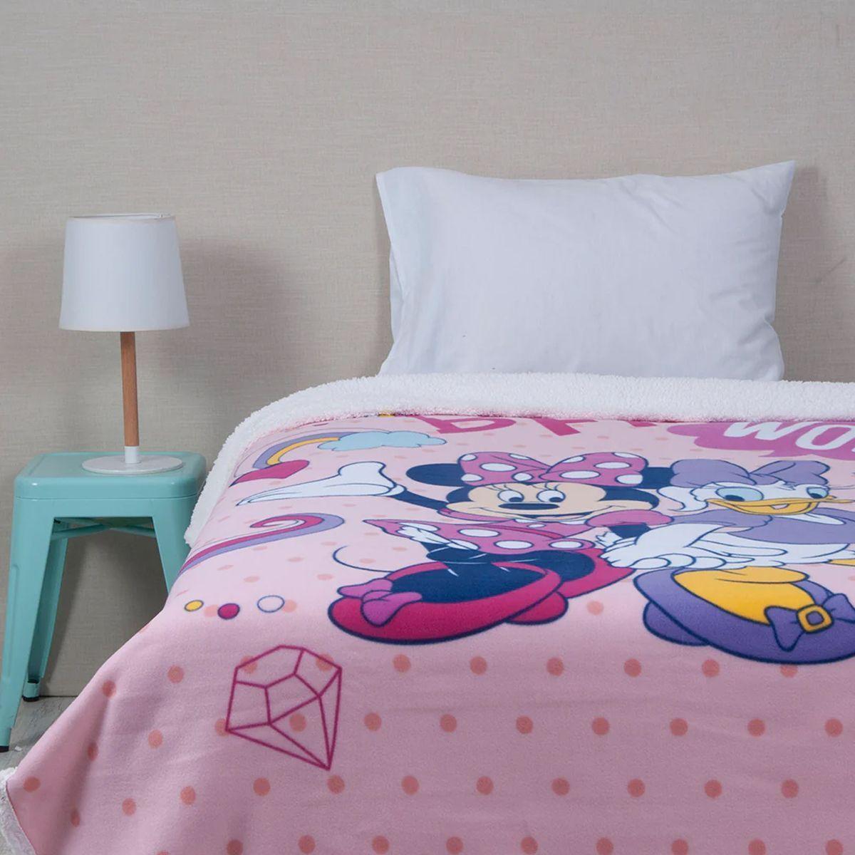 MINNIE MOUSE - MINNIE Y DAISY - FRAZADA POLAR SHERPA - 820608 - 150 X 200 CM - WINDSOR-0