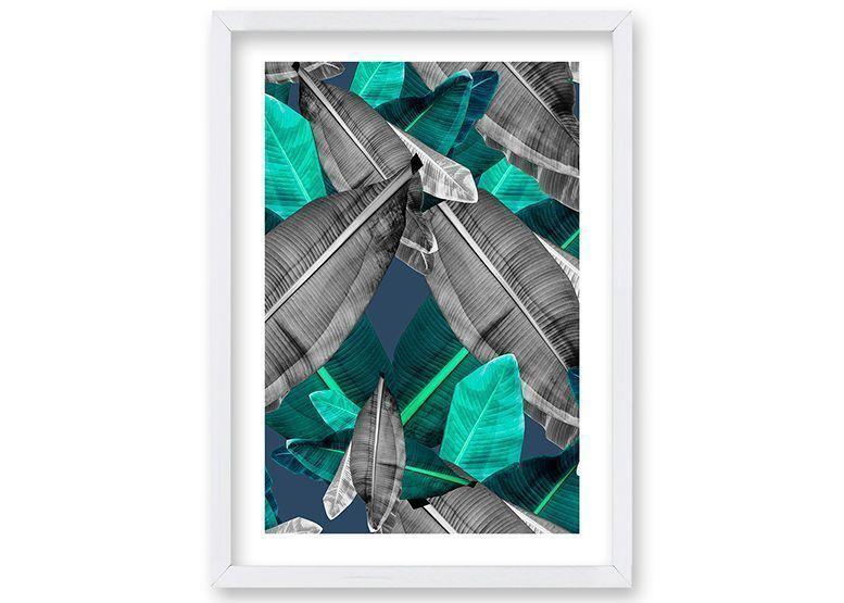 Cuadro 50x35 cm ilustración Selva verde-0