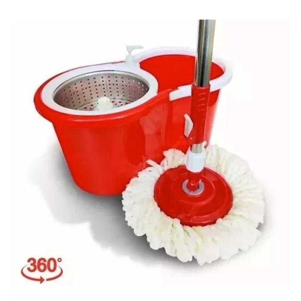 Mopa Trapeador Giratoria 360° Balde Canasto Y Dos -2