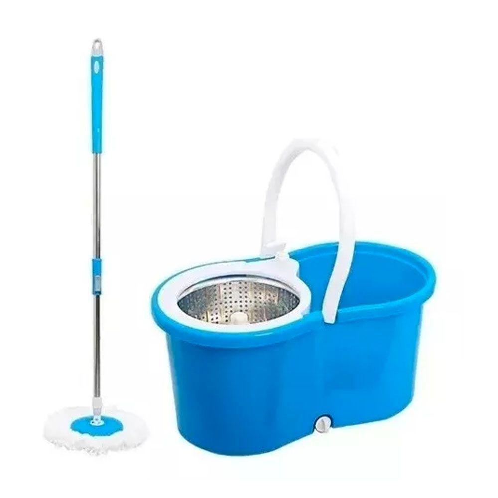Mopa Trapeador Giratoria 360° Balde Canasto Y Dos -0