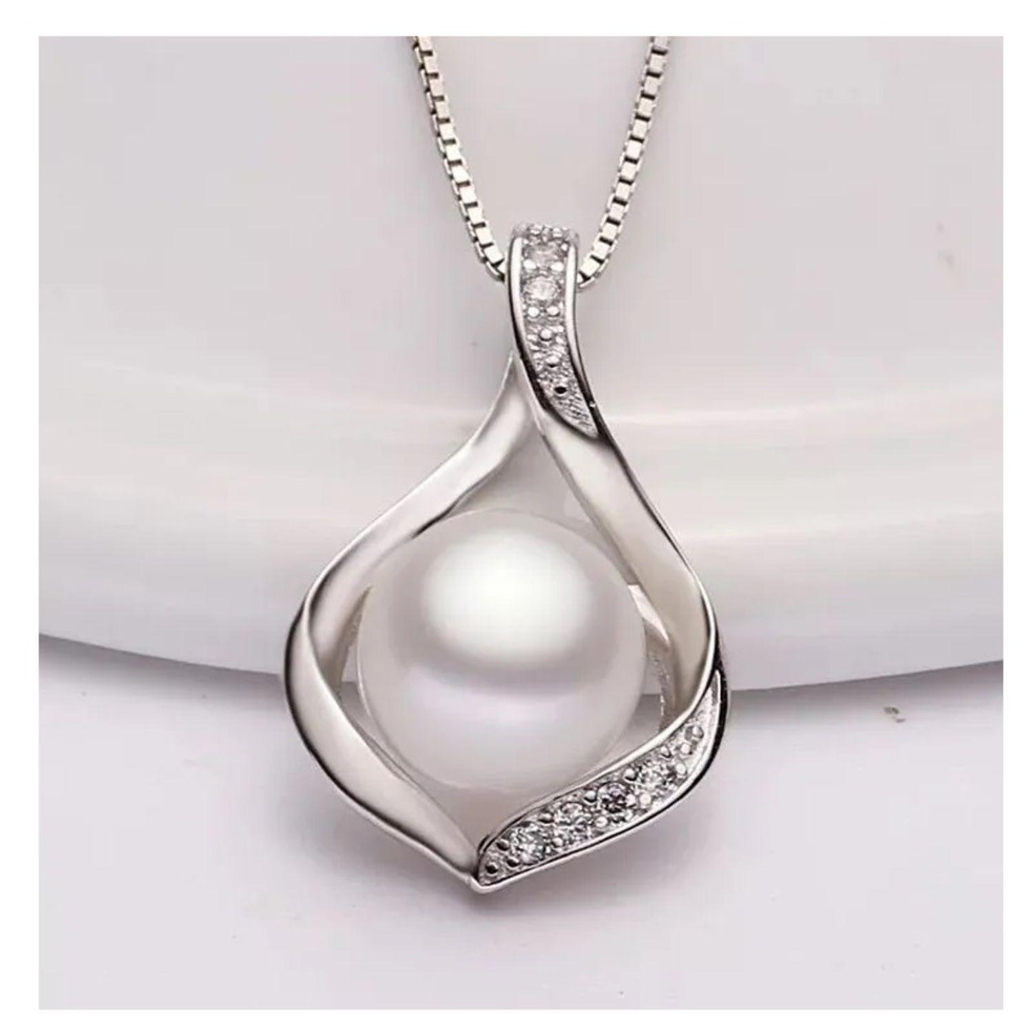 Collar Perla Elegante Plata 925-1