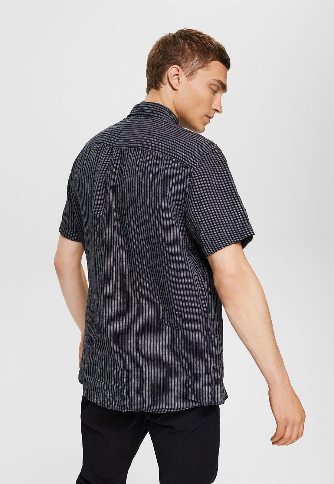 Camisa De Lino Manga Corta Esprit-1