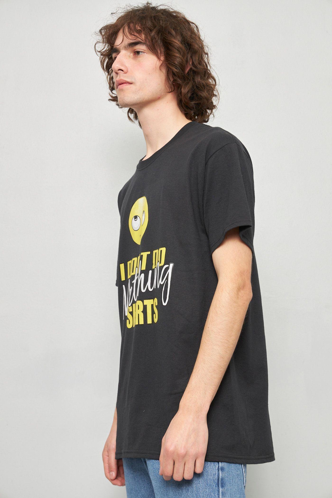 Polera casual reciclado negro jerzees talla L  -1