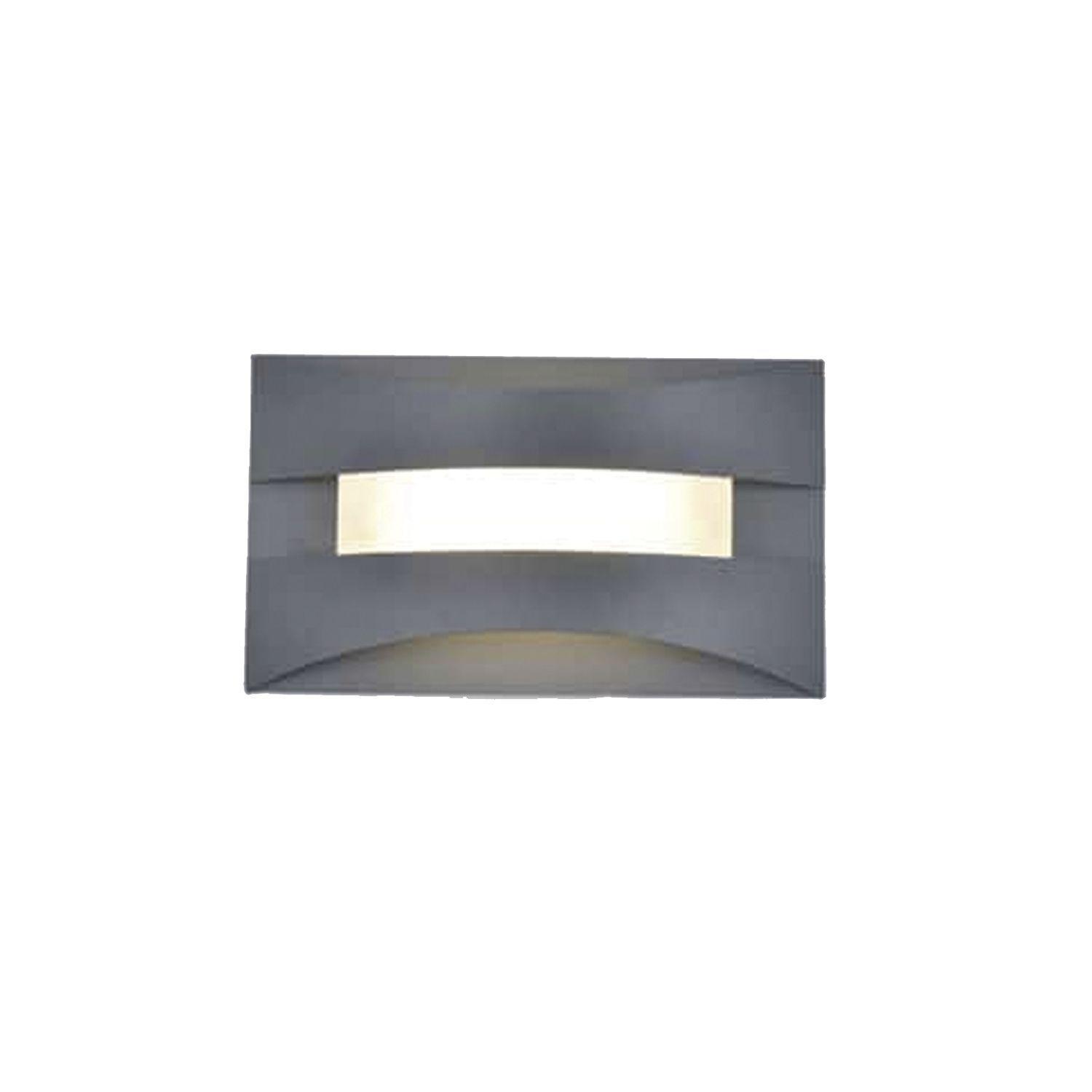 Apliqué Elegante LED Rectangular 8W Gris Exterior-0