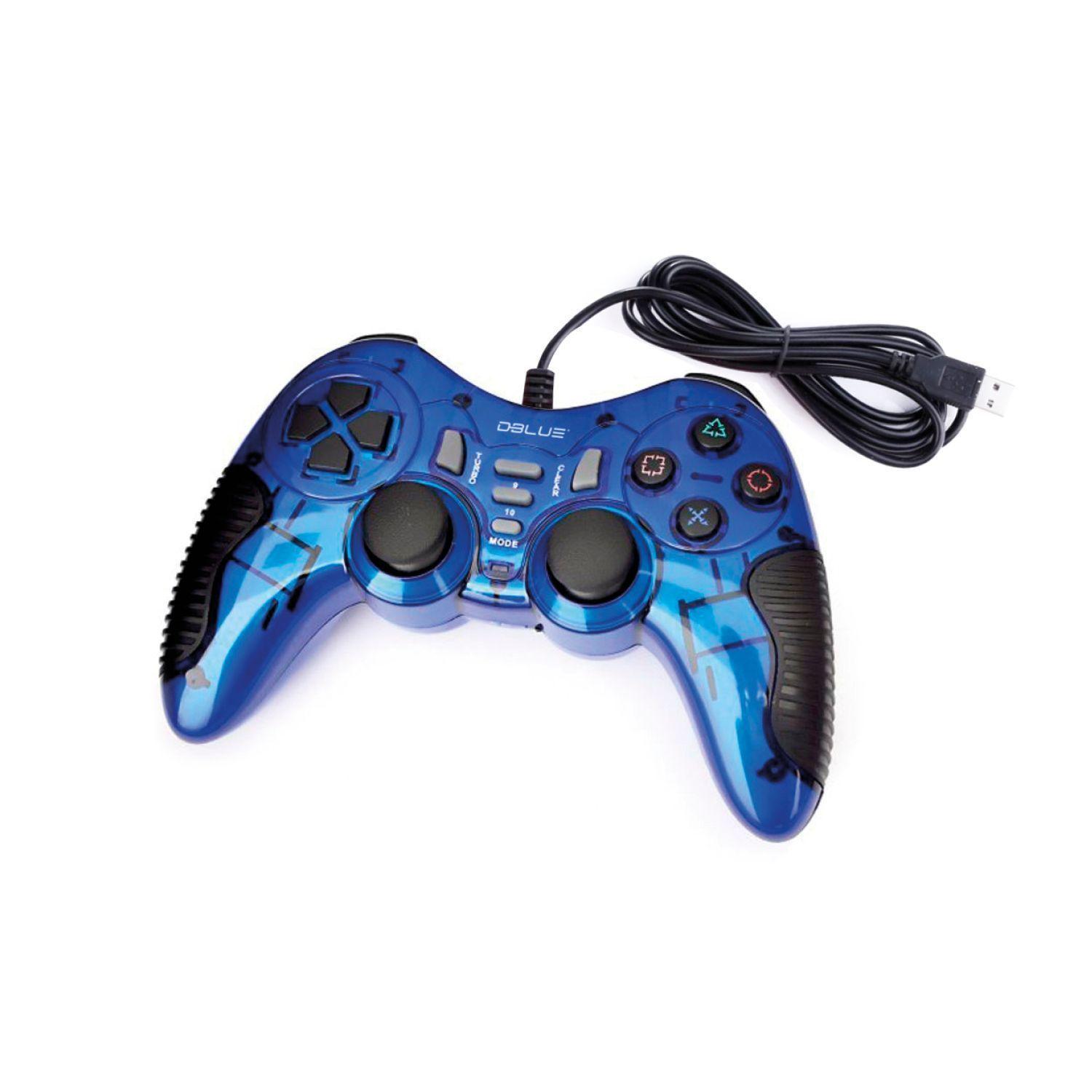 Joystick Control Gamer D-Shock USB Para PC Azul-0