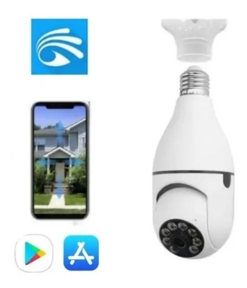 Camara De Seguridad IP Ampolleta WIFI PTZ360°-1