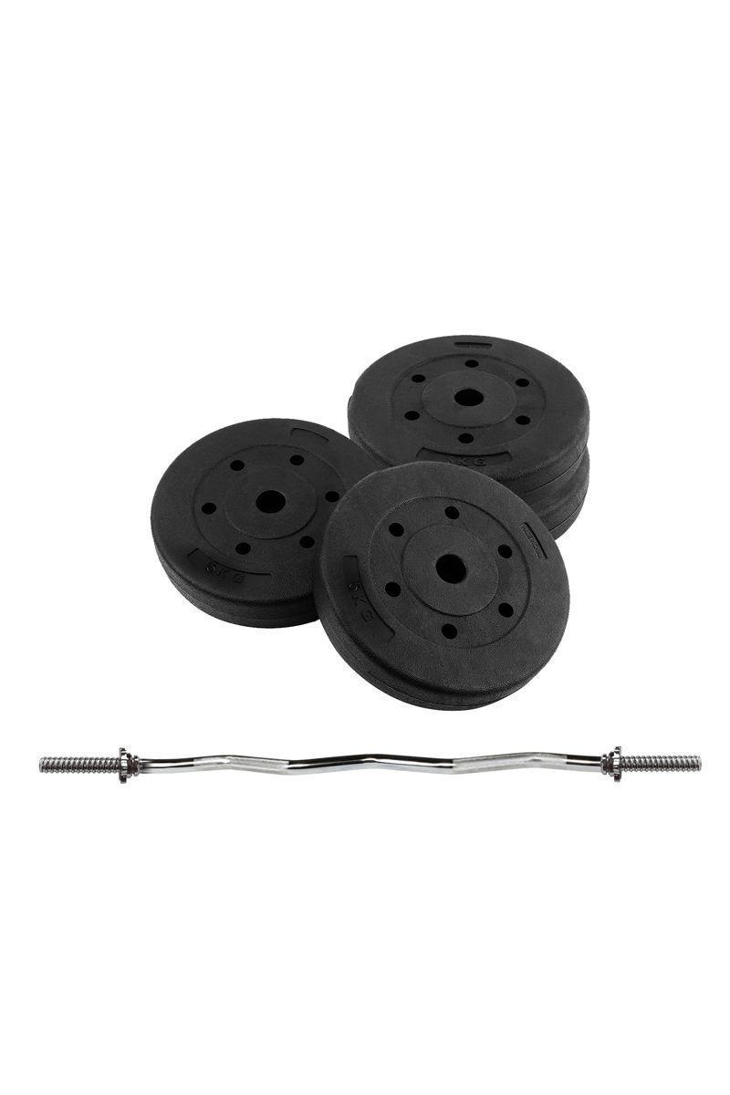 Pack Pesas Barra Curva 1,2M + Discos 20KG-0