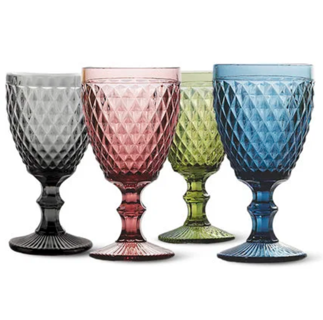 Set 4 Copas Vidrio Color Tipo Murano-0