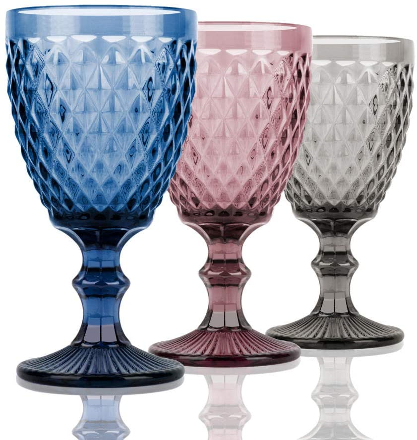 Set 4 Copas Vidrio Color Tipo Murano-1