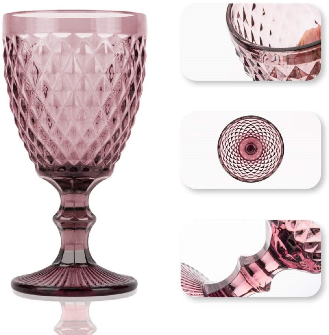 Set 4 Copas Vidrio Color Tipo Murano-2