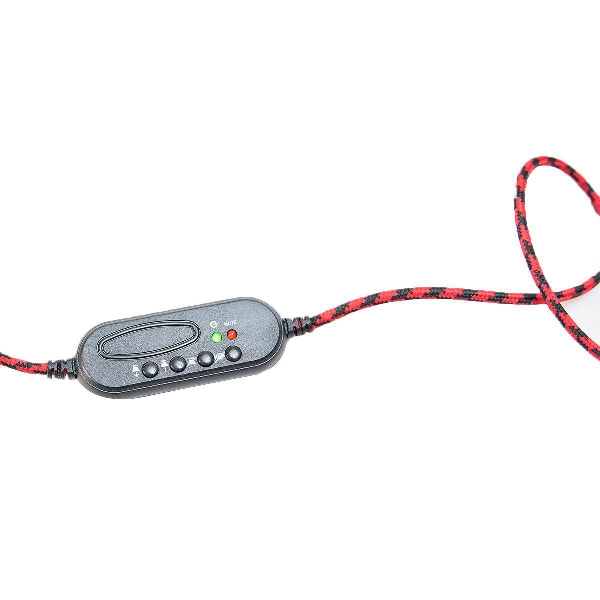 Audifono con Microfono USB Switch PS3 PS4 Rojo-5