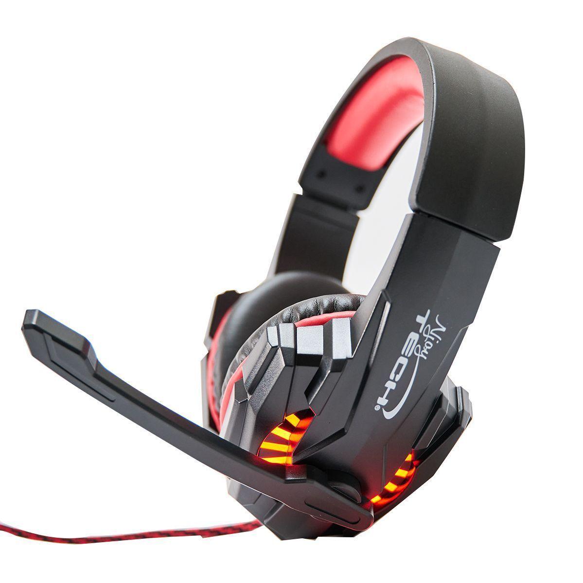 Audifono con Microfono USB Switch PS3 PS4 Rojo-0