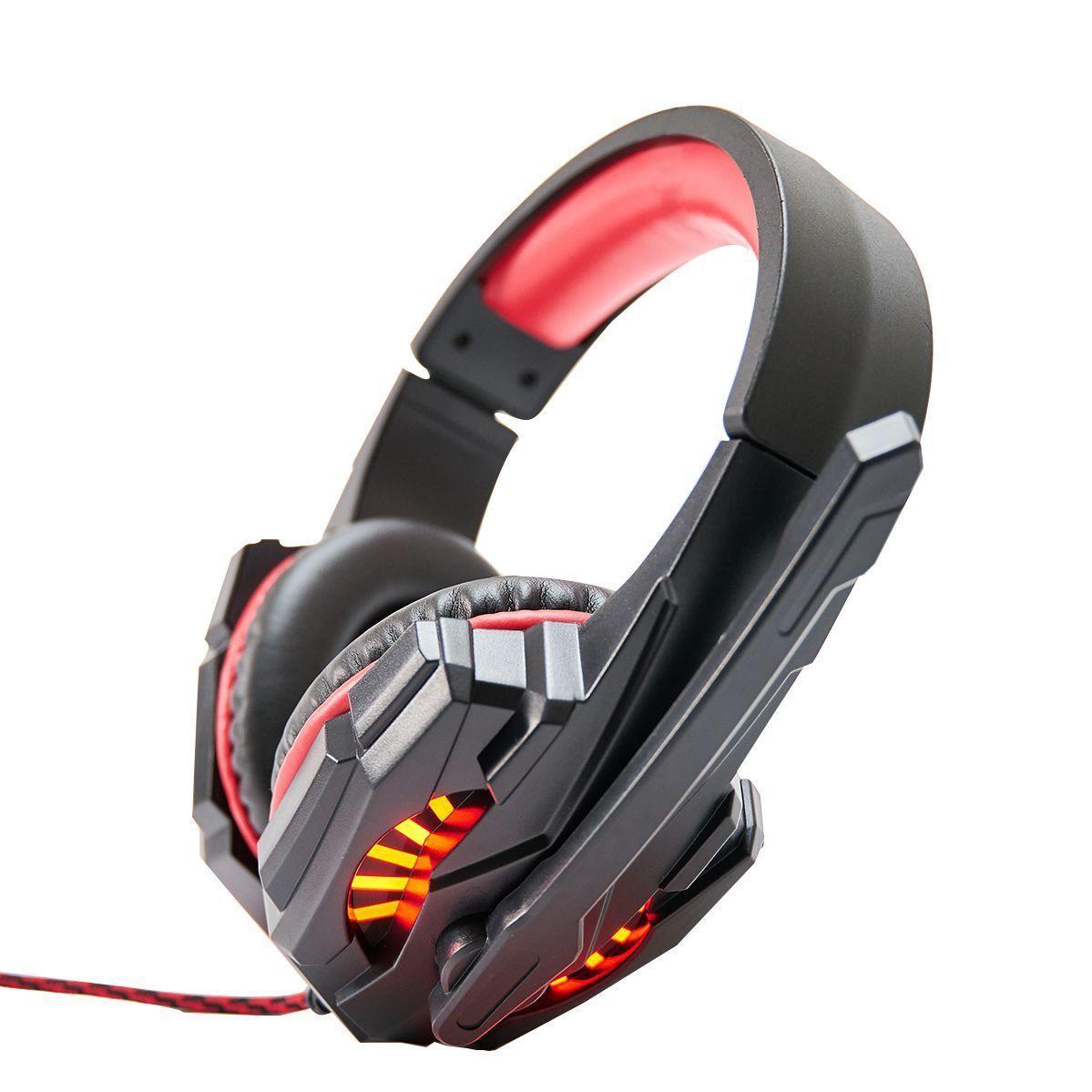 Audifono con Microfono USB Switch PS3 PS4 Rojo-3