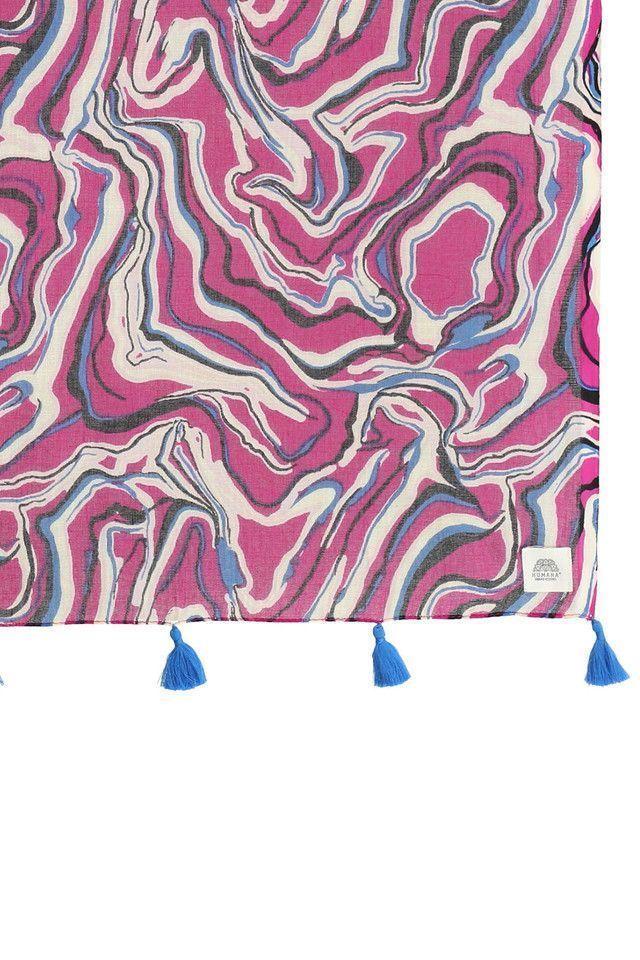 Pañuelo Estampado Marbled Fucsia Humana-1