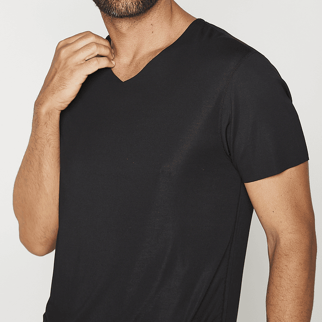 CAMISETA MODAL MANGA CORTA CUELLO V -1