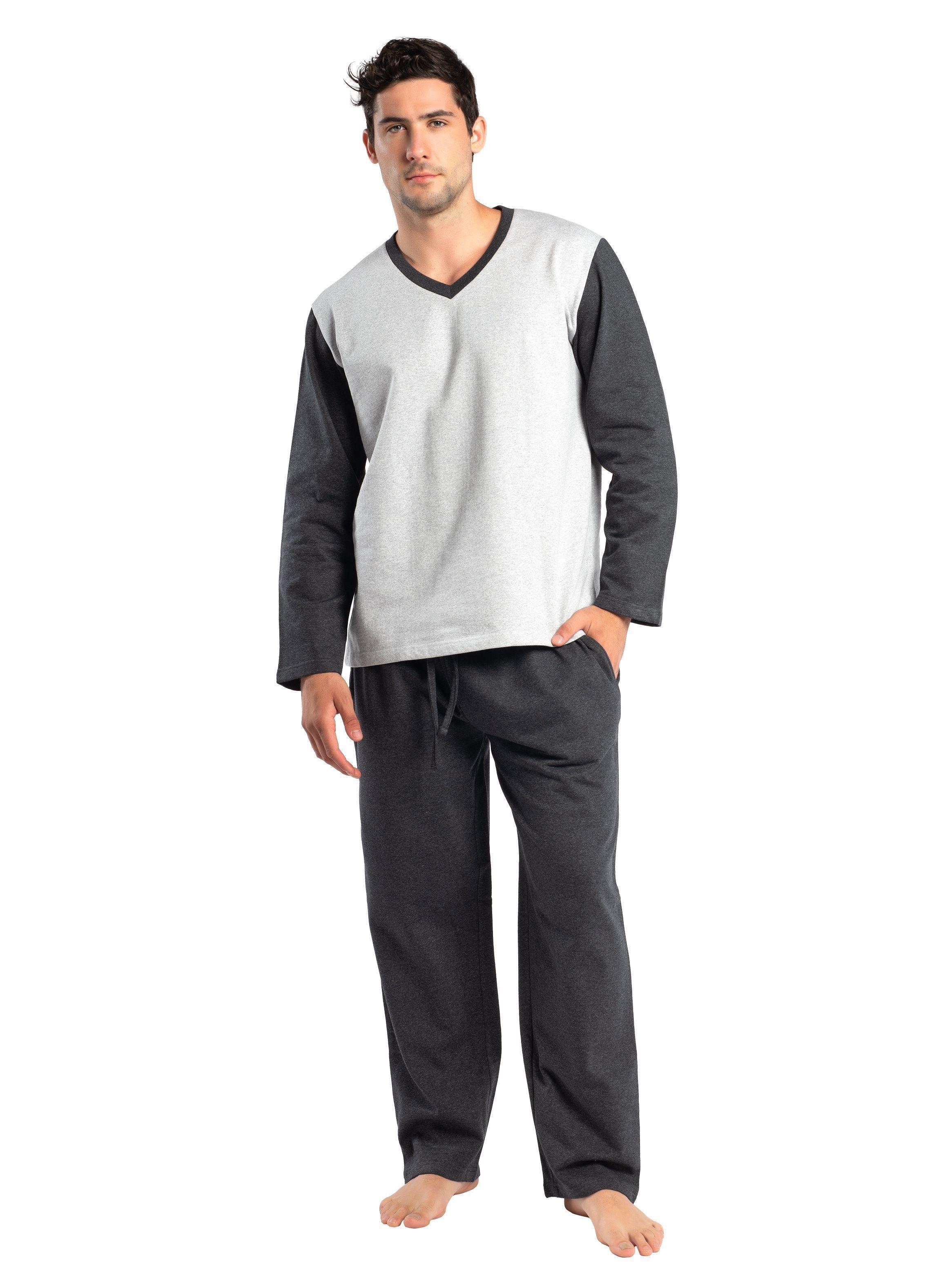 Pijama largo gris Algodón Mota -3