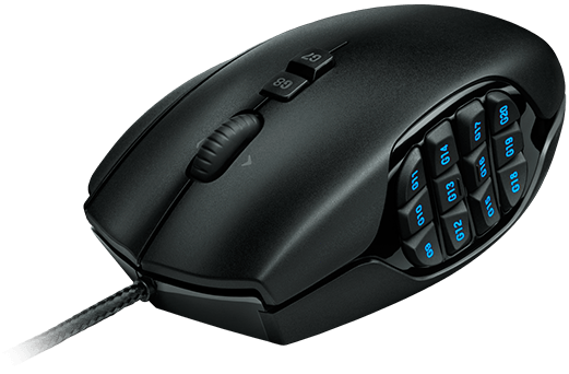 Mouse Gamer MMO Logitech G600, 20 Botones, RGB-0