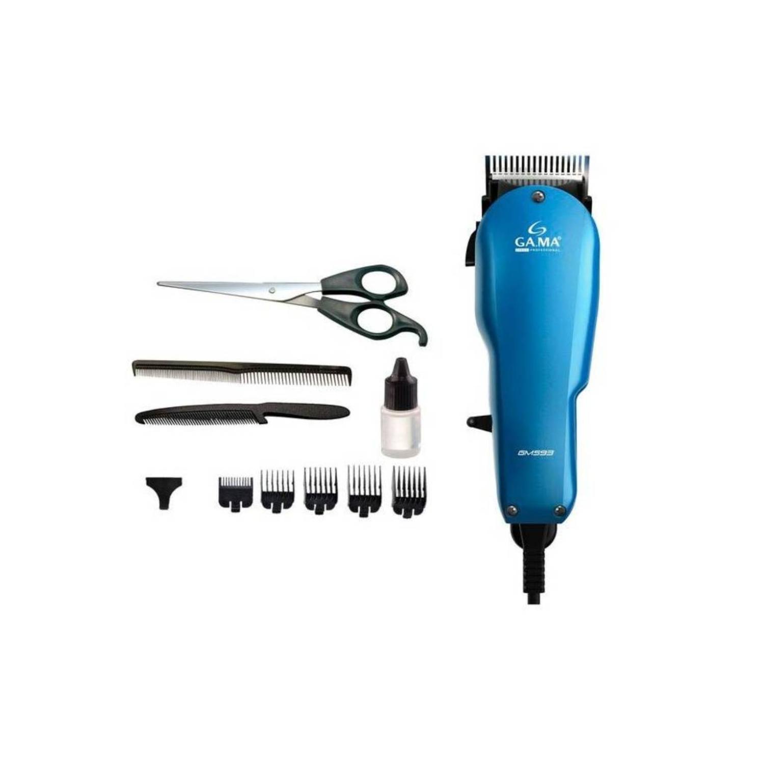 Maquina Corta Pelo Barba 13 Accesorios Azul GM593 Gama-1