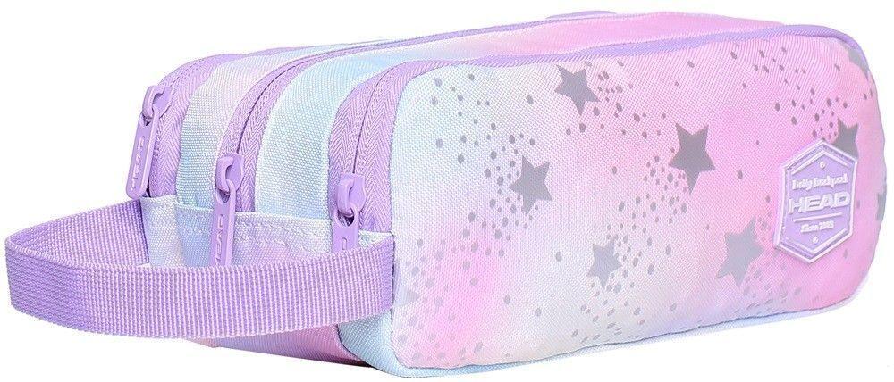 Estuche Atlas Rosado Morado Estrellas Grande Head   -0