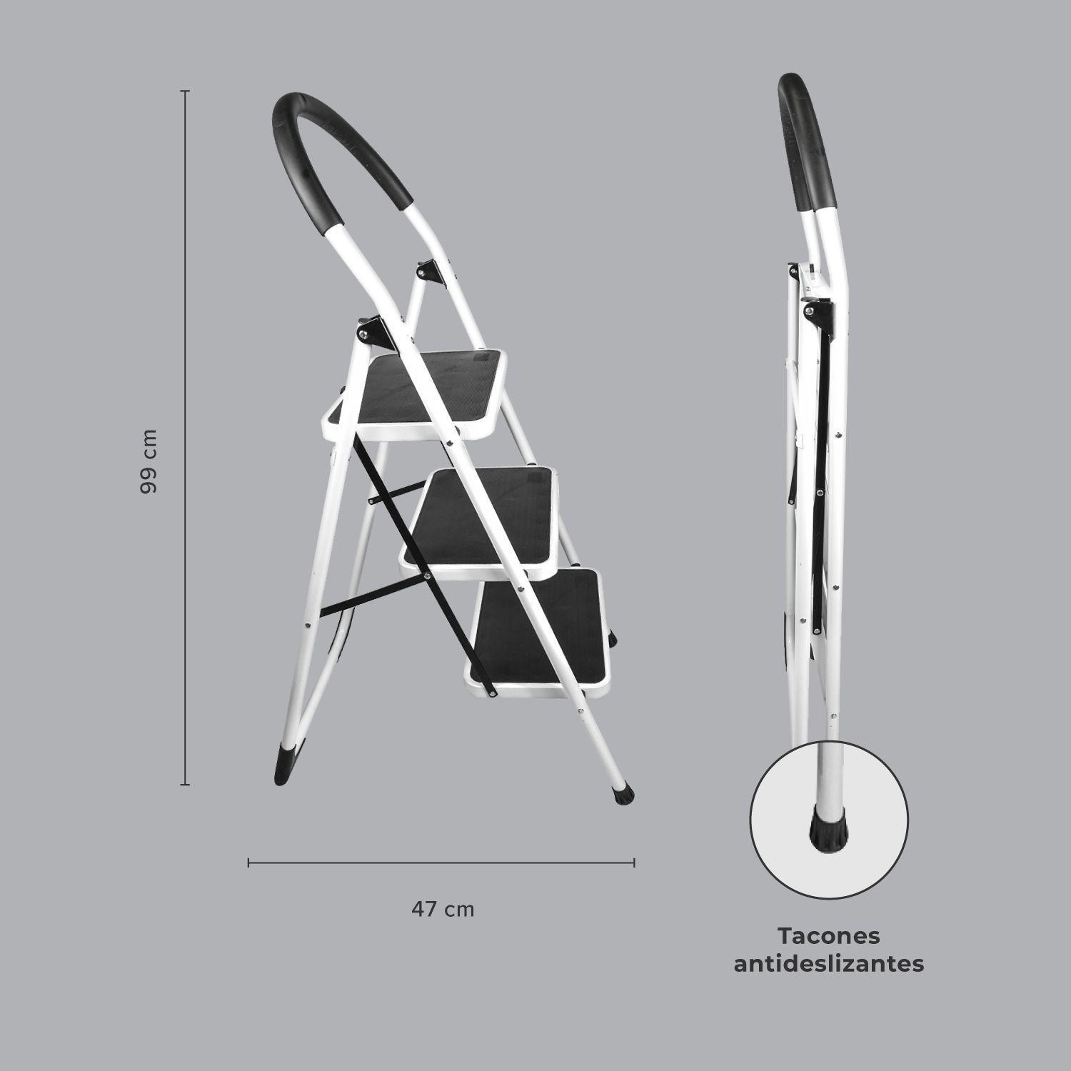 Escalera Halten de Acero Plegable 3 Peldaños-2