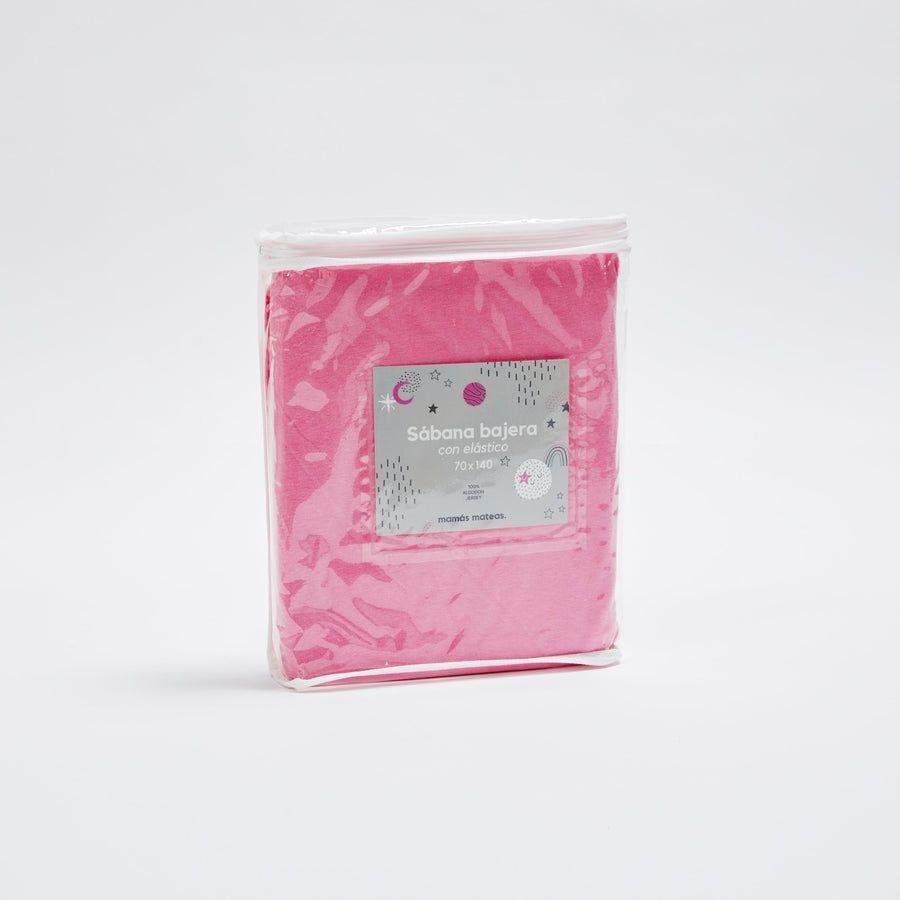 Sábana Bajera Jersey Rosado-0