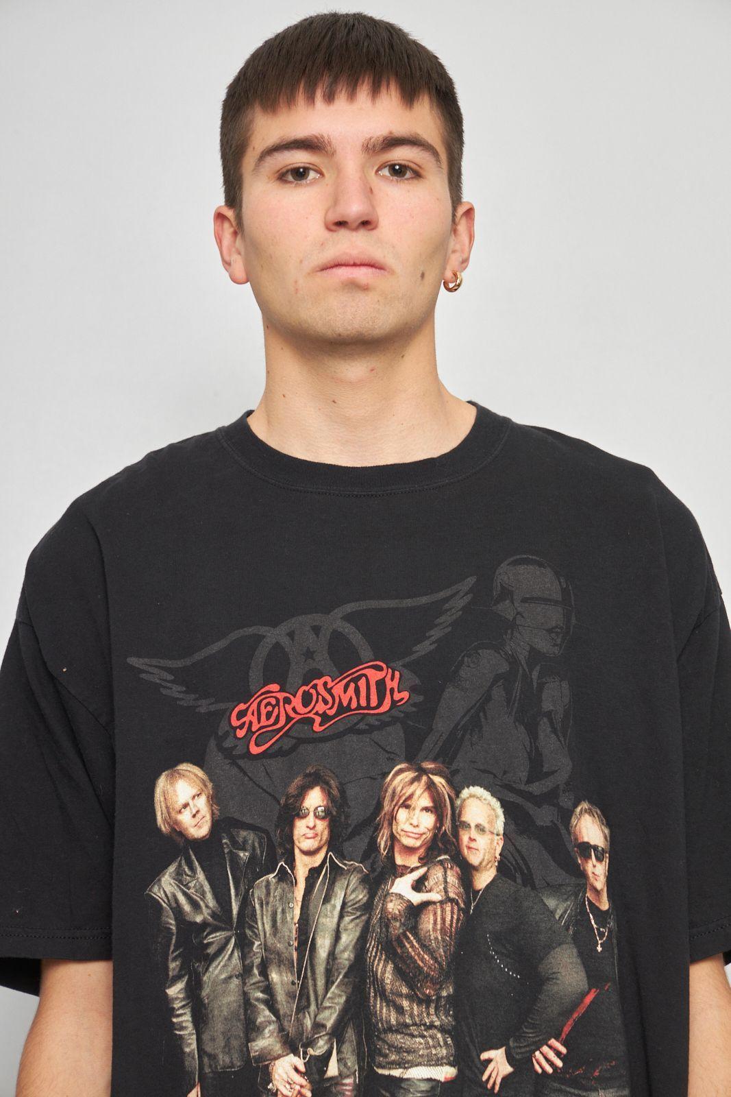 Polera casual reciclado negro nostalgic talla 2XL  -4