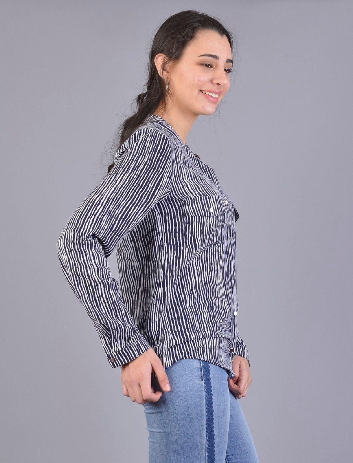 Blusa rayas azul-1