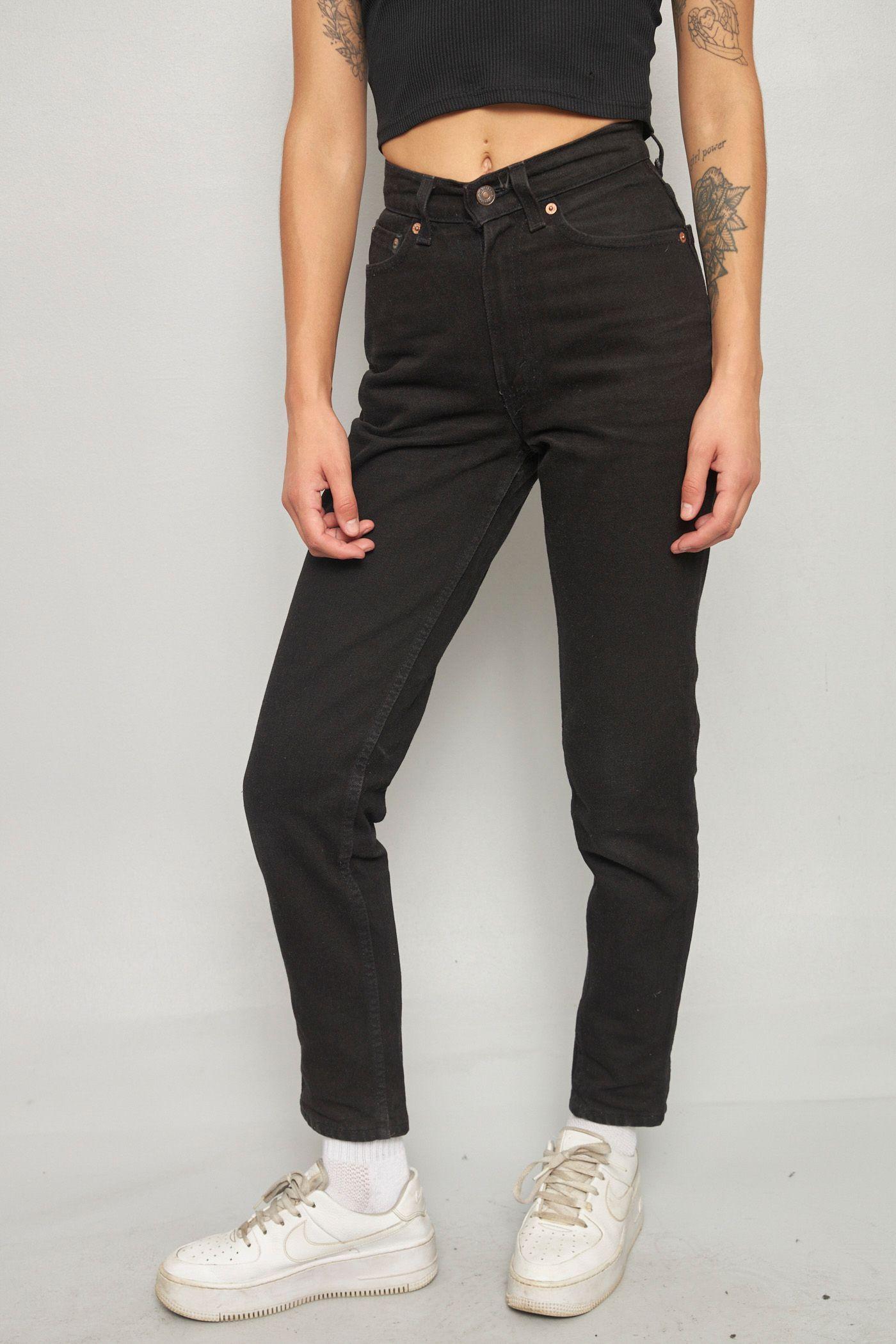 Jeans casual reciclado negro levis talla XS  -1