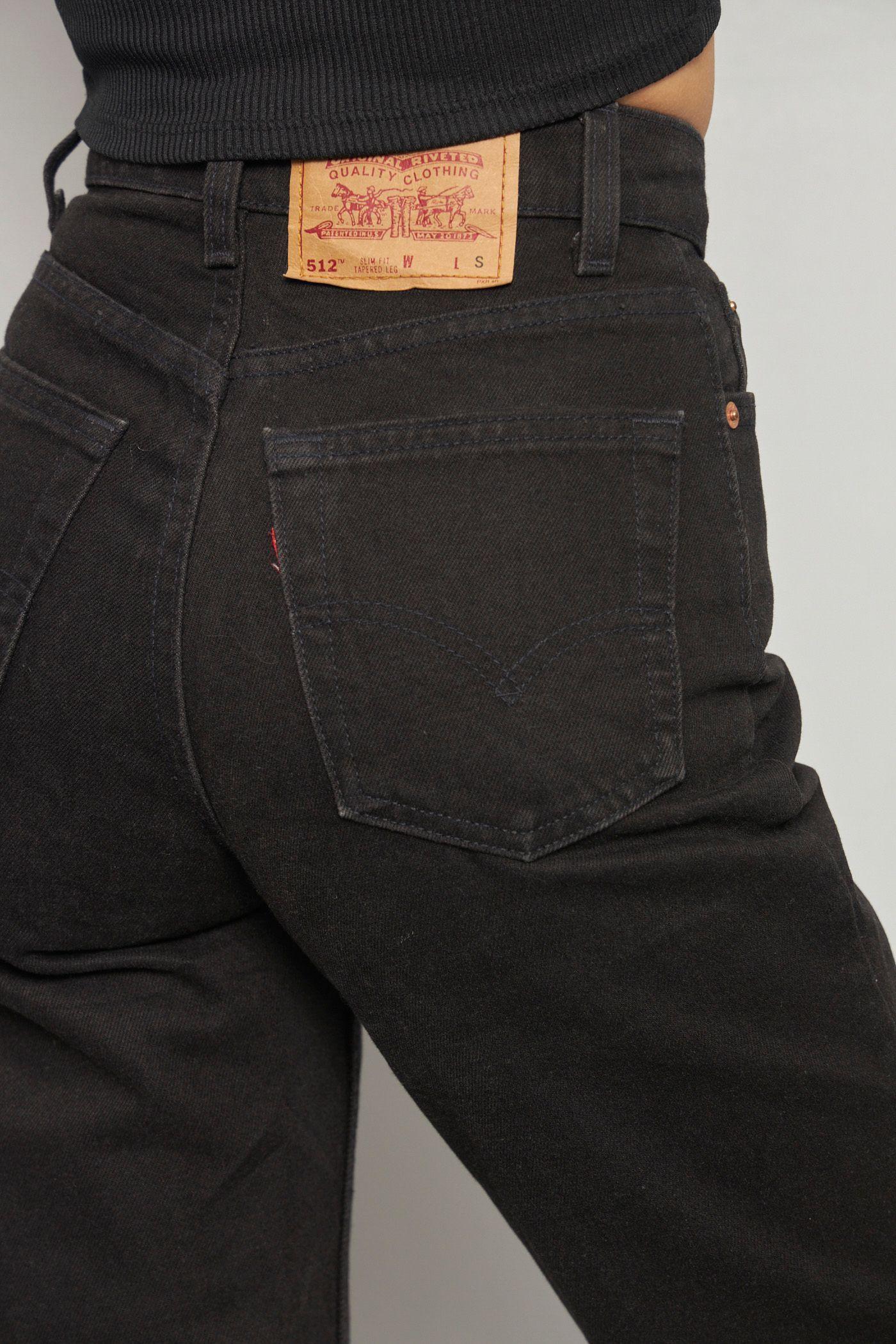 Jeans casual reciclado negro levis talla XS  -3