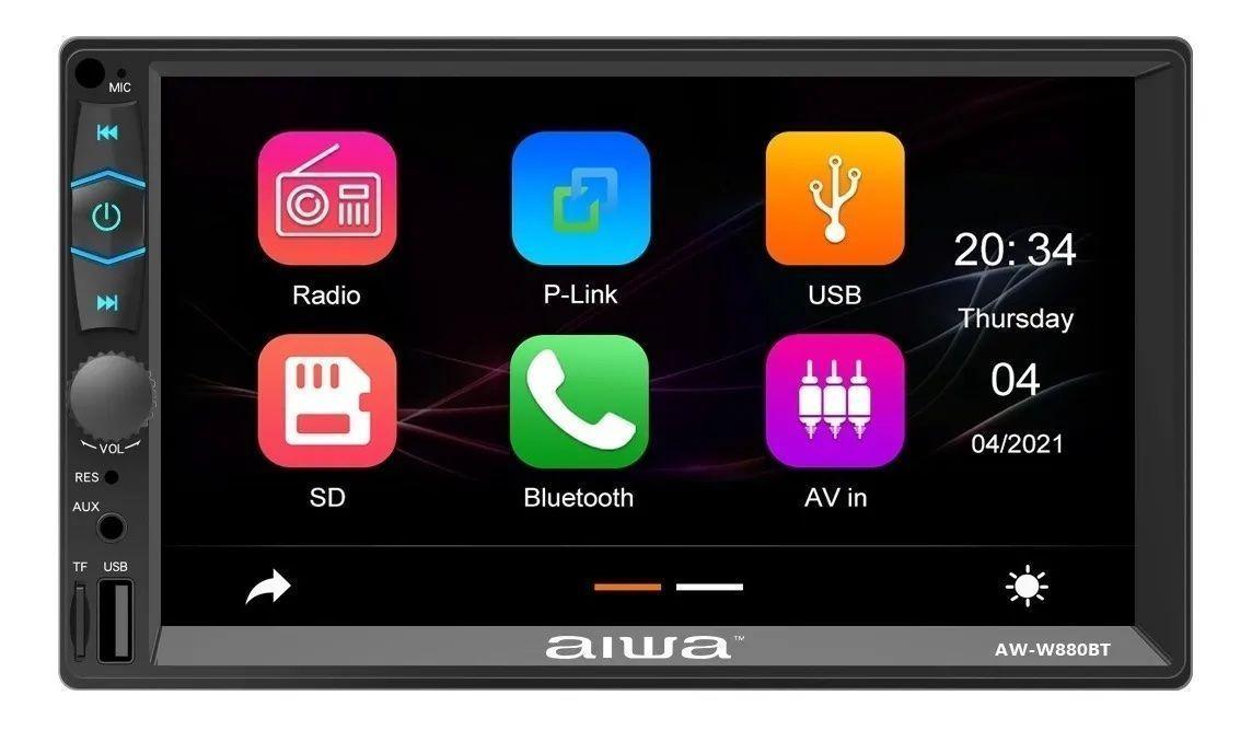 Radio Auto 2 Din Mirrorlink Touch De 7'' Aiwa W880bt-0